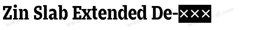 Zin Slab Extended De字体转换